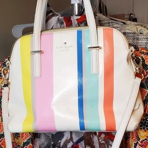Kate Spade Stripe Crossbody/Tote Bag